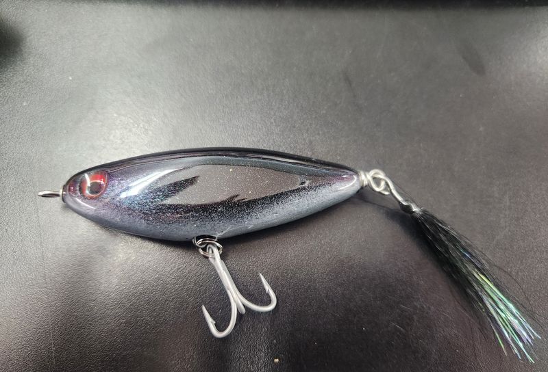 Over the Bar  4" Junior Glider Black Silver Belly