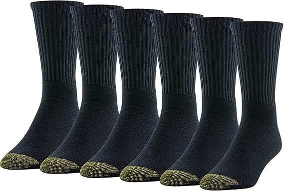 Goldtoe Sport Aquafx Black Socks 8 Pairs