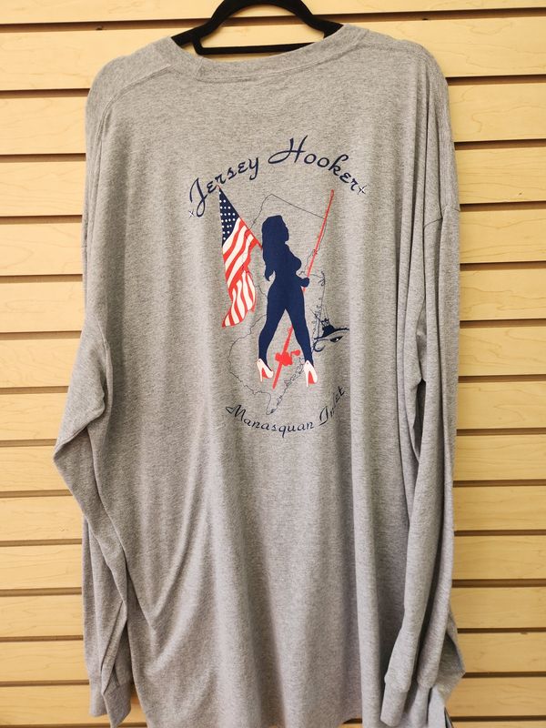 Jersey Hooker Patriotic Chic Long Sleeve Shirt