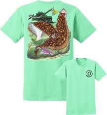 David Dunleavy Men's Flounder Reef T-Shirt in Mint, Size: Medium