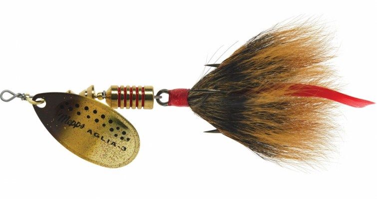 Mepps Aglia In-Line Spinner Dressed Treble, Color: Brown Trout/Brown, Size: 1/12oz