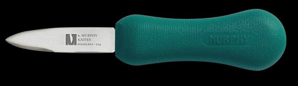 R. Murphy Assorted Color 2 1/2" Oyster Shucker Knife, Color: Green (Cherrystone Aqua-Farms)