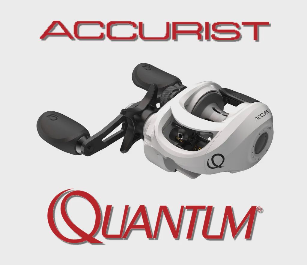 Quantum Accurist PT Baitcast Reel in White, Handle: Right Handed