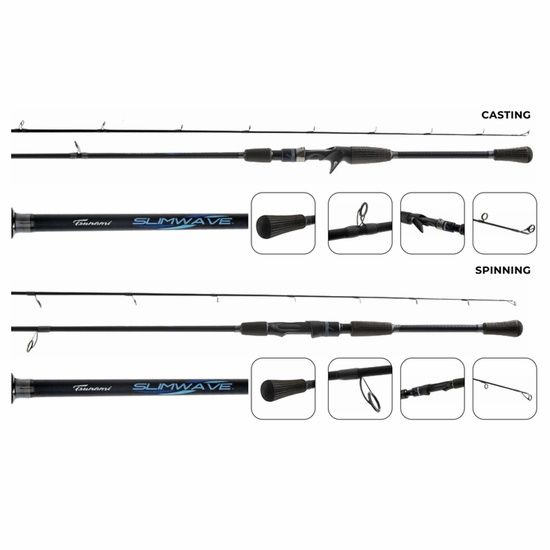 Tsunami Slimwave II  Rods, Model: 6'0" Medium / 8-15lb / 1/4-1 1/2oz, Type: Spinning