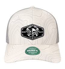 David Dunleavy Born Salty Skull Crab Performance White Gray Topo Hat