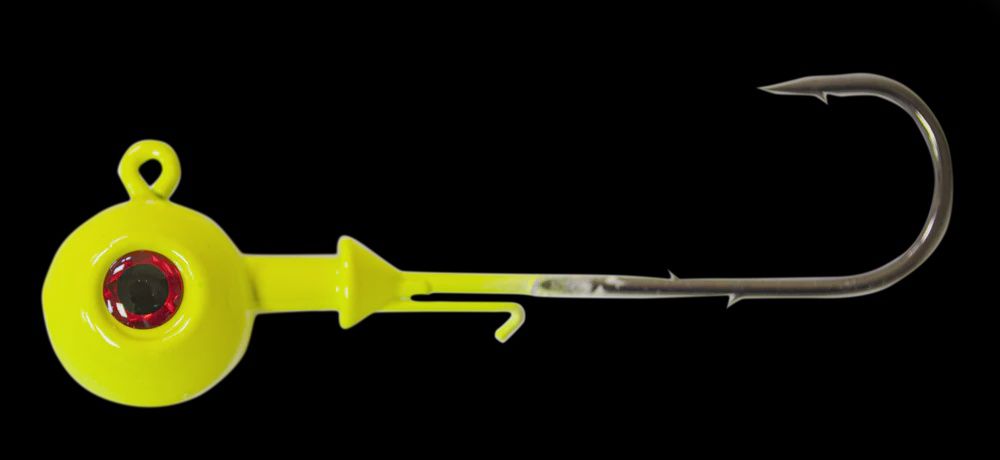 Tsunami Ball Head Jigs, Color: Chartreuse, Size: 1/2oz