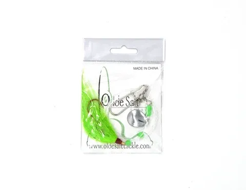 Olde Salt Spinner Bucktail Teaser Rigs, Color: Chartreuse, Style: Bucktail Teaser