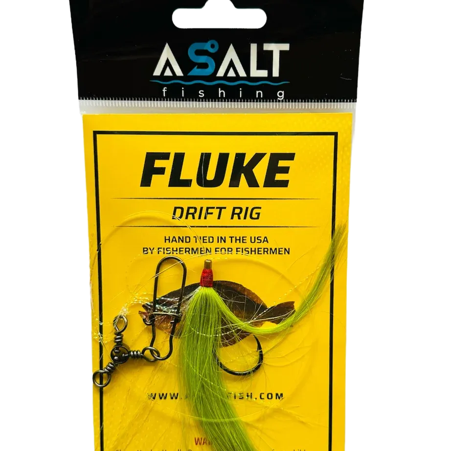 Asalt Fishing Fluke Drift Rig, Color: Chartreuse