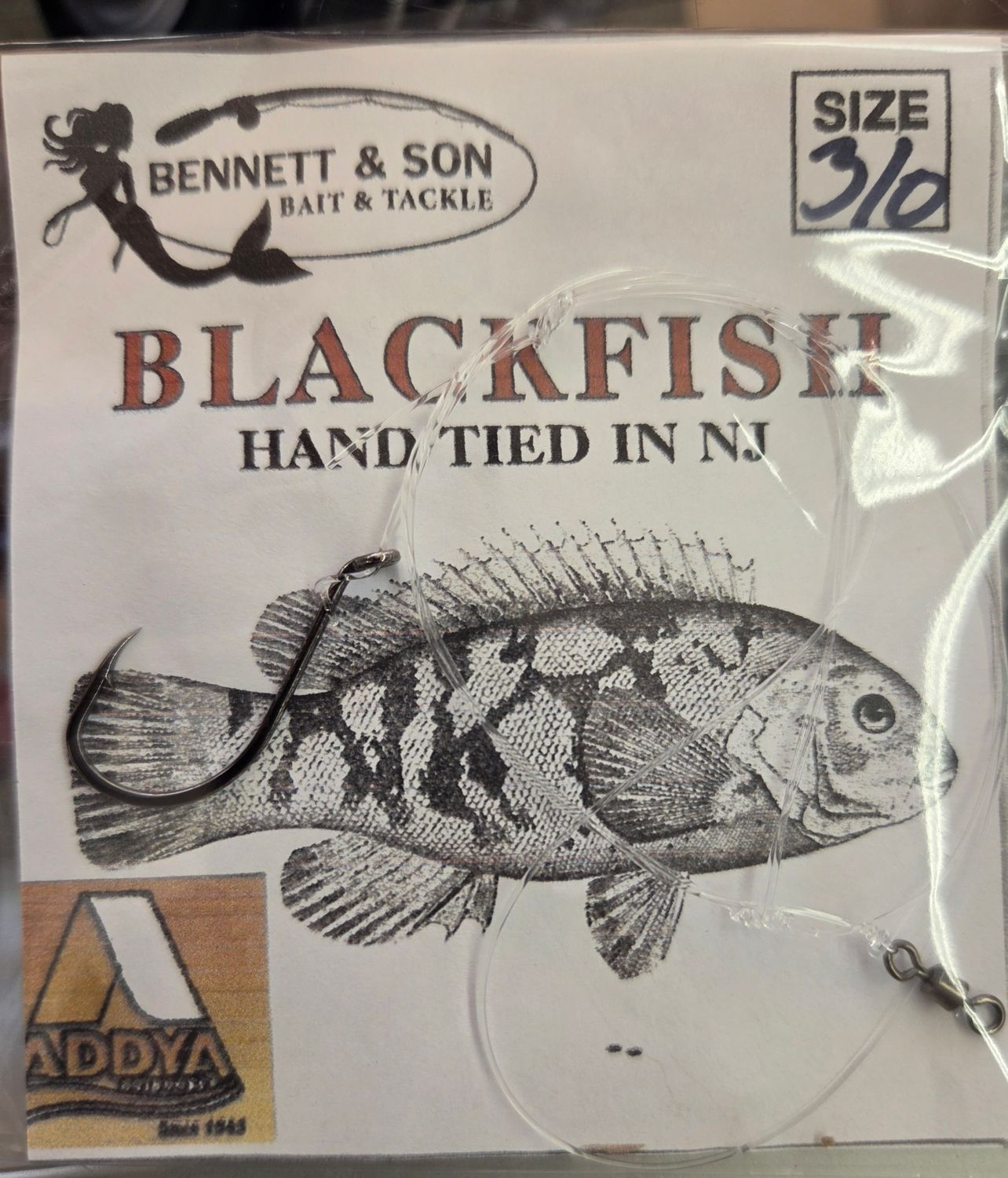 Bennett &amp; Son Single Octopus Hook Blackfish Rig 3/0