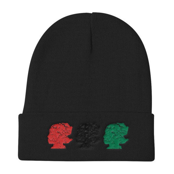RBG Embroidered DJ Beanie, Color: Black