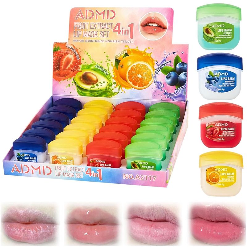 4 n 1 Fruit Extract Lip Mask Set