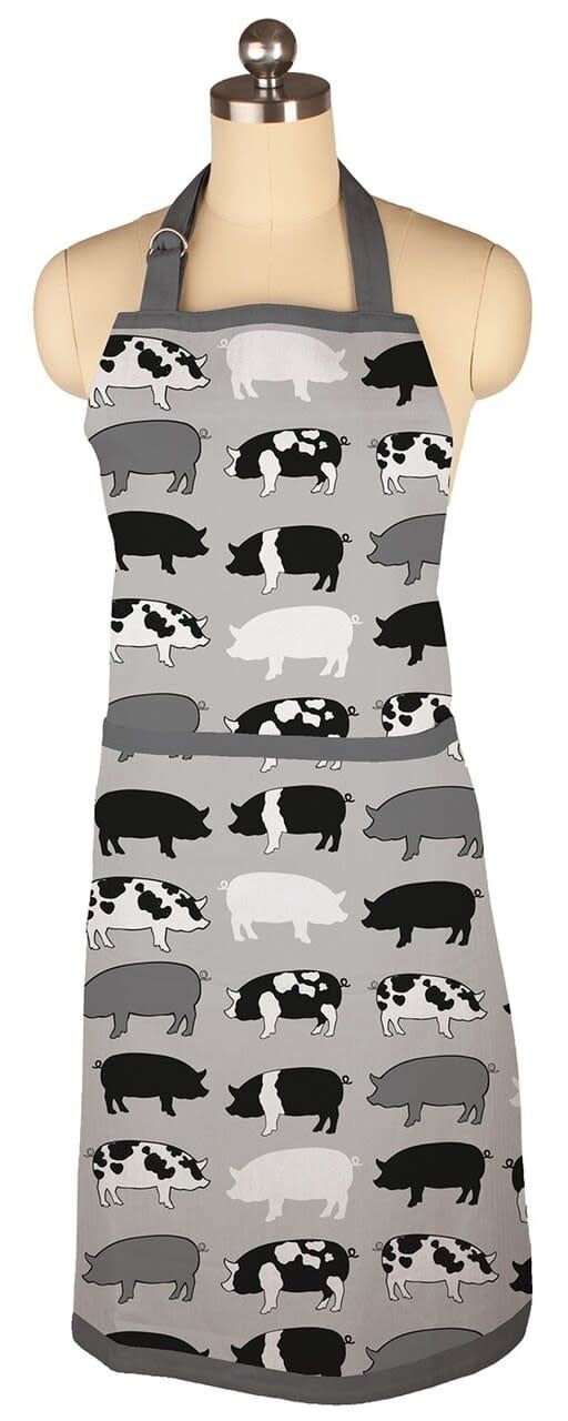 Designer Print 100% Cotton Apron, Color: Pigs