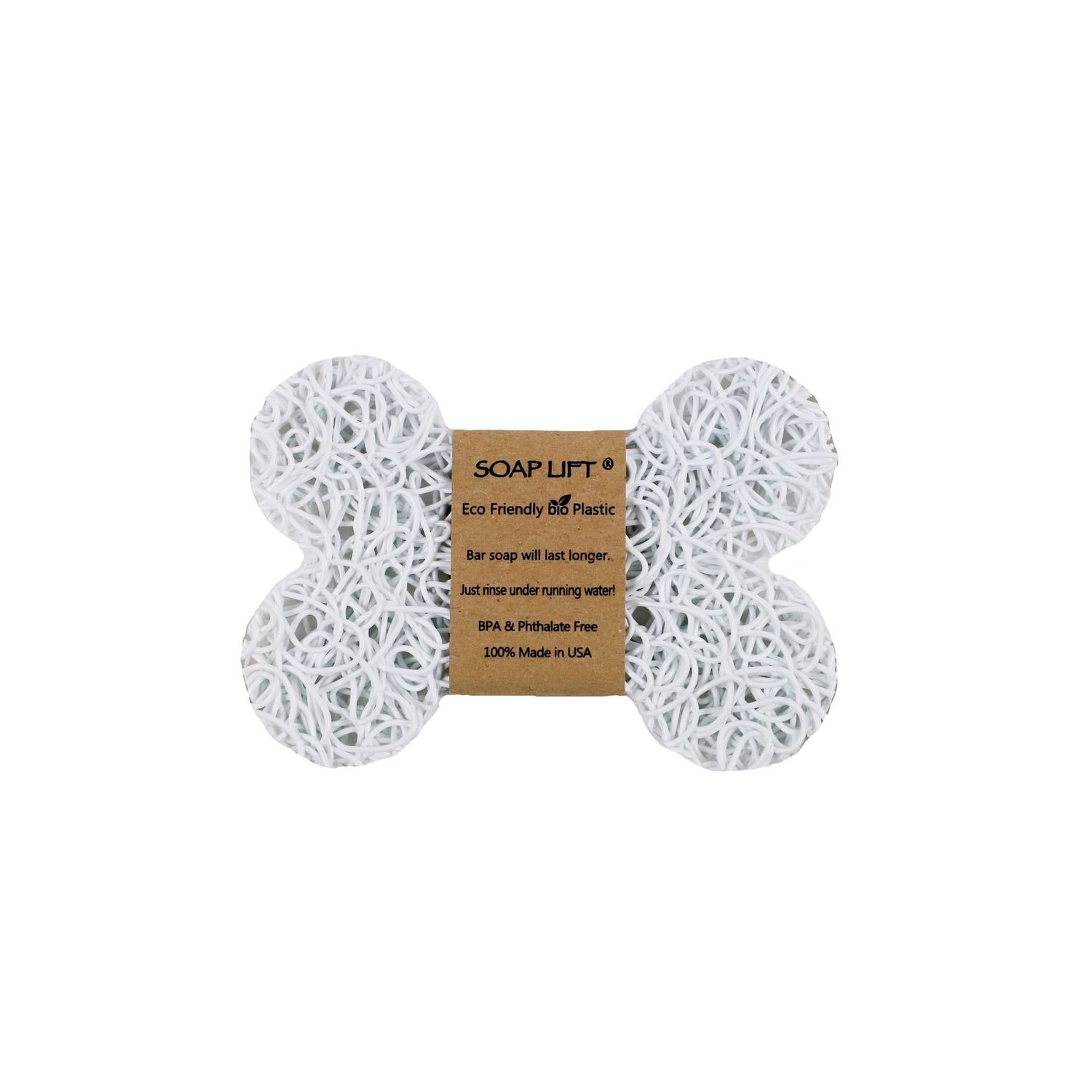 Original Dog Bone Shaped Soap Lift, Color: White
