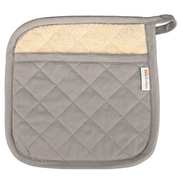Potholder Solid Color 100% Cotton , Color: Nickel