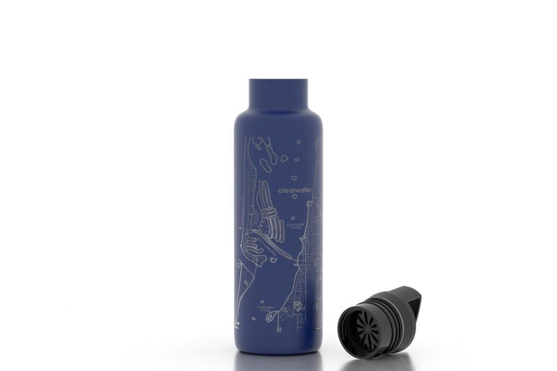 Boston MA Map 21 oz Insulated Hydration Bottle