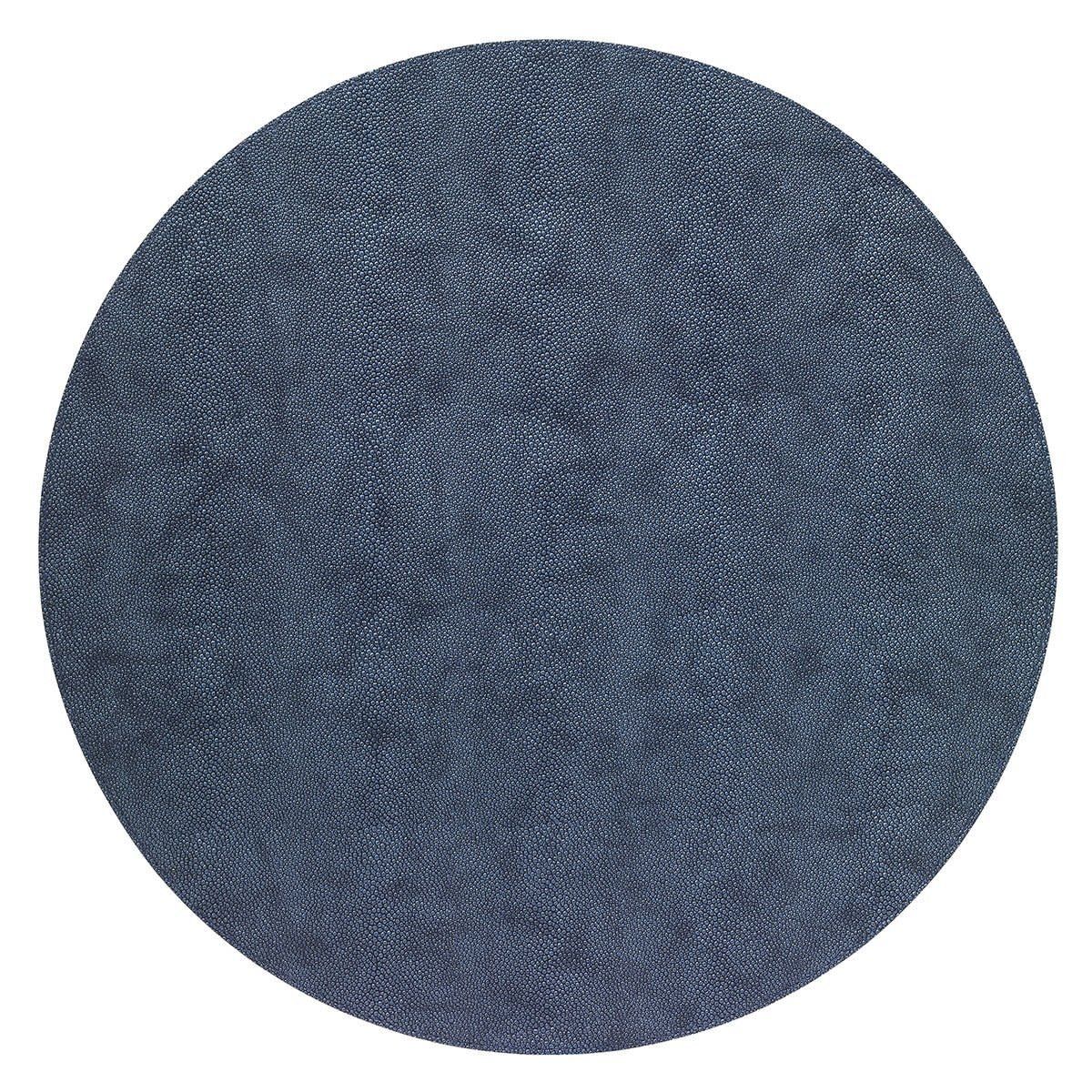 Stingray 16in Round Placemat, Color: Navy