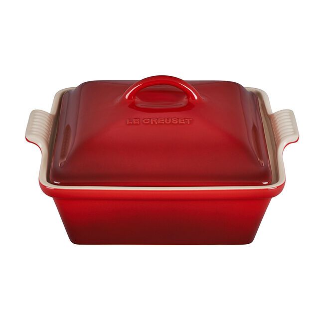 Heritage Square Covered Casserole 2.5qt. (9"), Color: Cerise