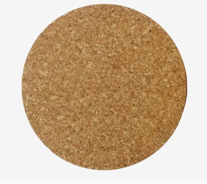 Cork Trivet Round, Size: 7.75"