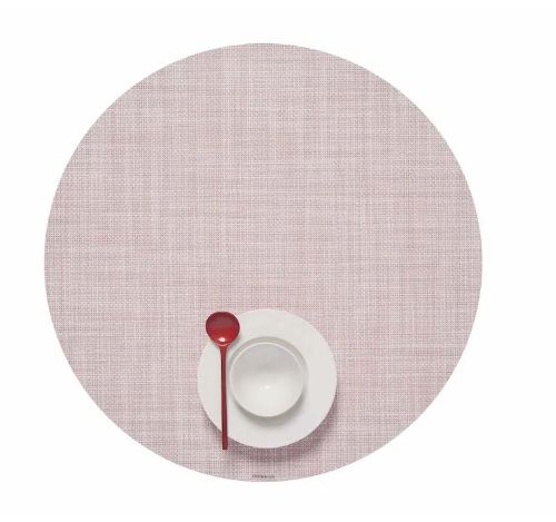 Mini Basketweave Round Placemat, Color: Blush