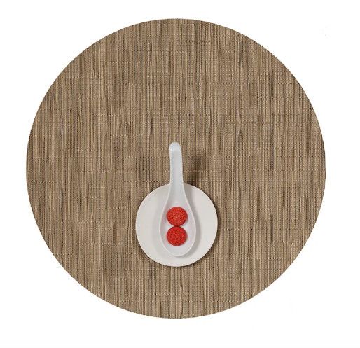 Bamboo Round Placemat, Color: Camel