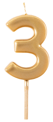 Number Birthday Candle - 1 Per Package