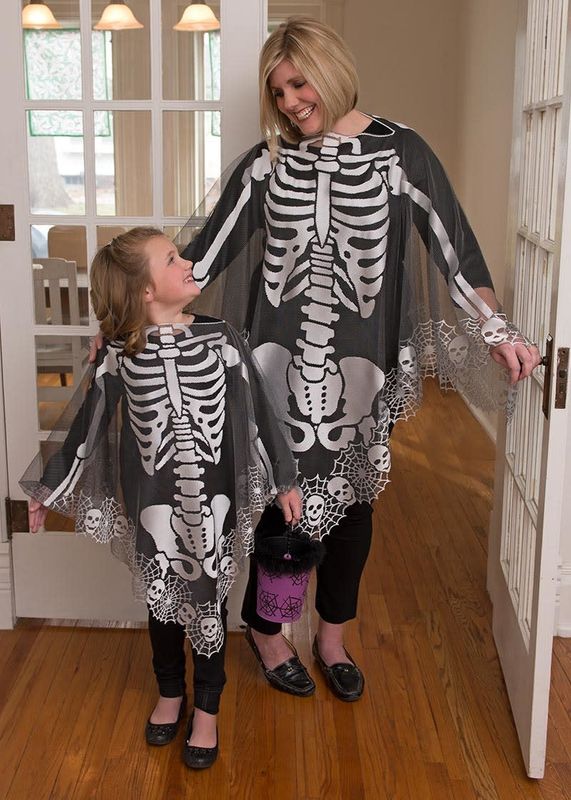 Skeleton Poncho - Pewter