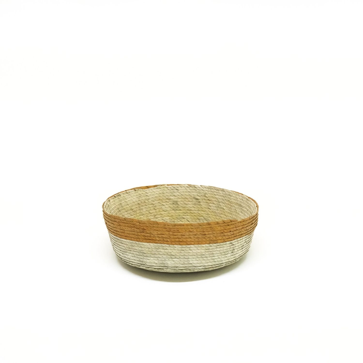 Round Basket 8" x 3", Color: Canela
