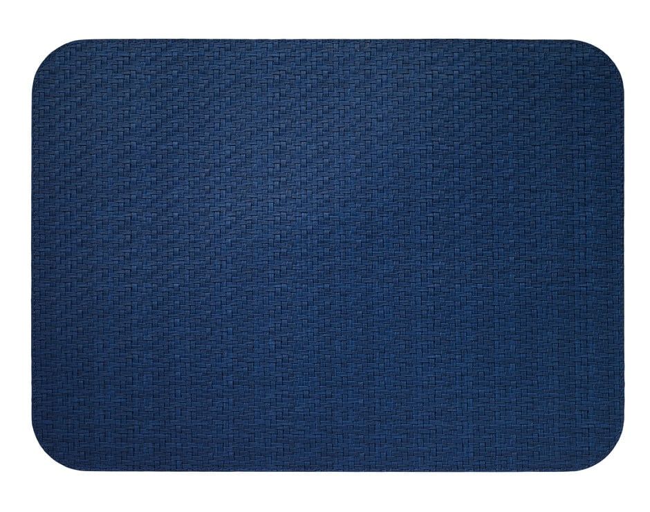 Wicker Placemat Oblong, Color: Navy