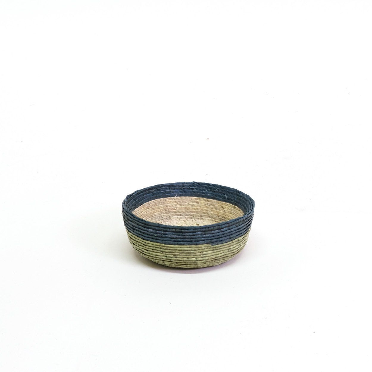 Round Basket 10" x 4" , Color: Pistache &amp; Gris