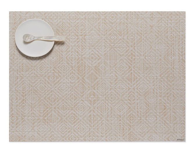 Mosaic Compact Rectangle Placemat, Color: Almond