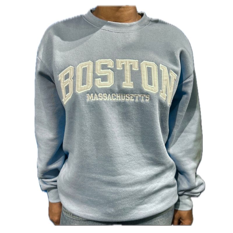Crewneck Sweatshirt Light Blue Boston