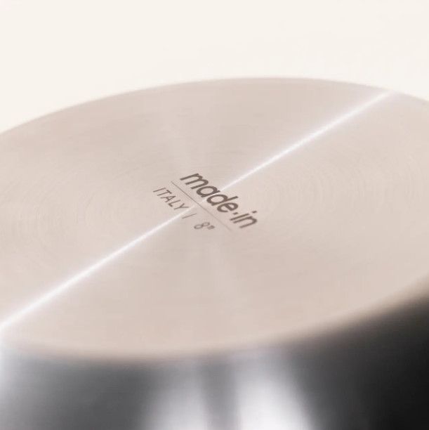 Stainless Steel Fry Pan, Size: 8"