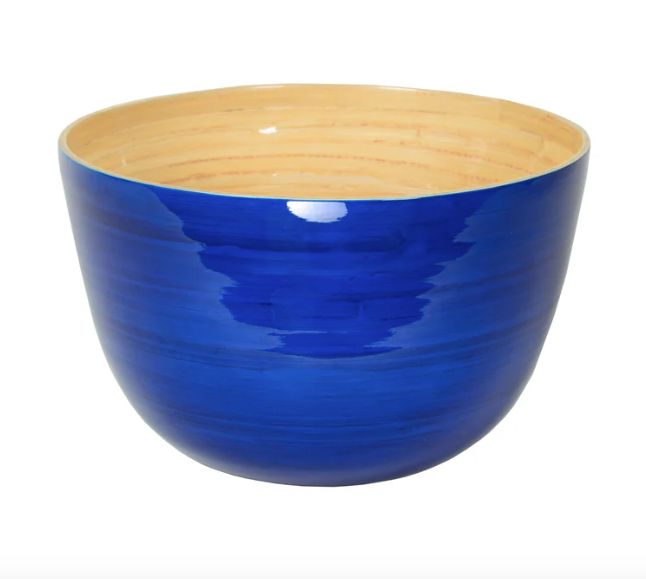 Bamboo Mixing Bowl, Color: Blue