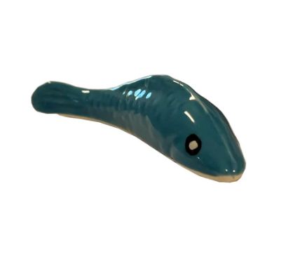 Ceramic Fish Table Decor / Knife Rest, Color: Blue