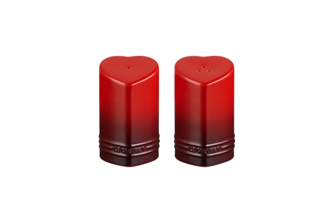 Heart Salt &amp; Pepper Shakers, Color: Cerise