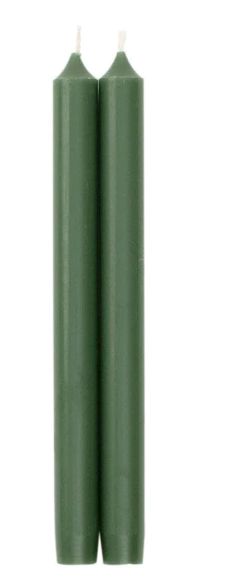 Straight Taper 10" Candles in Hunter Green - 2 Candles Per Package