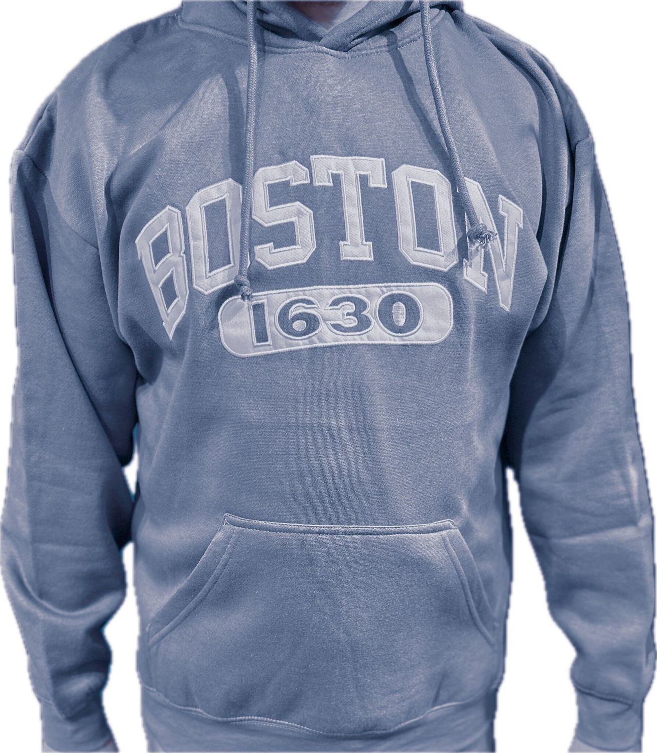 Hoodie Sweatshirt Blue Boston