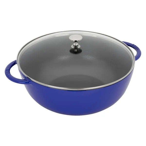 7.4 QT Le Grande Dutch Oven w/ glass lid, Color: Royal Blue