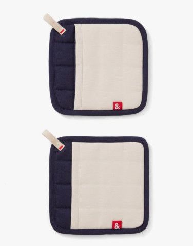 Cotton Potholders Set of 2, Color: Blueberry