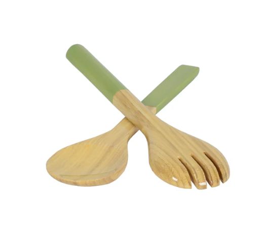 Small Salad Serving Set, Color: Pastel Green