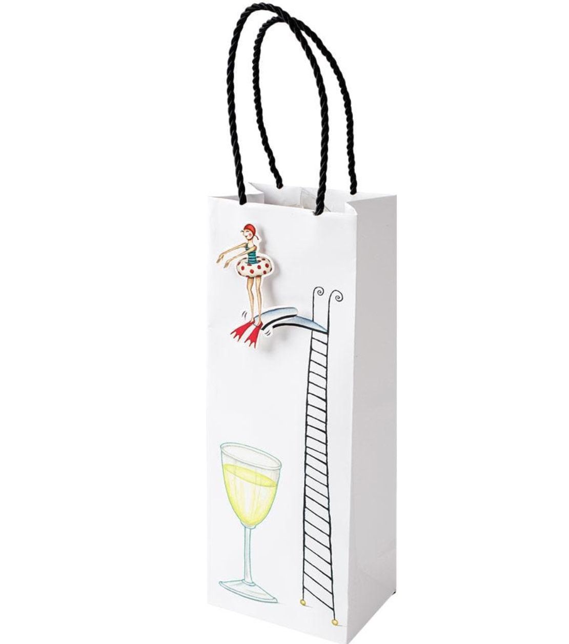 Dive In Wine &amp; Bottle Gift Bag - 1 Each