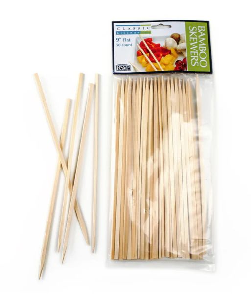 Bamboo Flat Skewers 9" - 50ct.