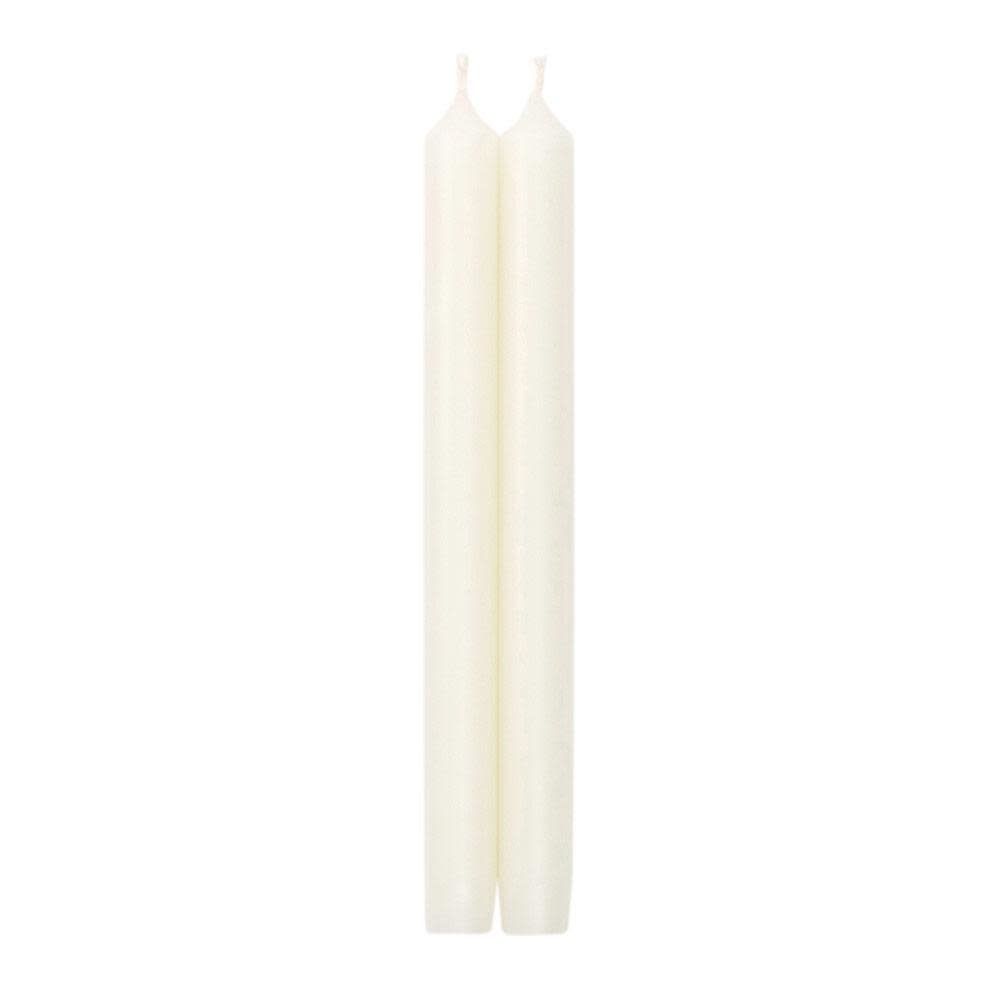 Straight Taper 10" Candles in White - 2 Candles Per Package
