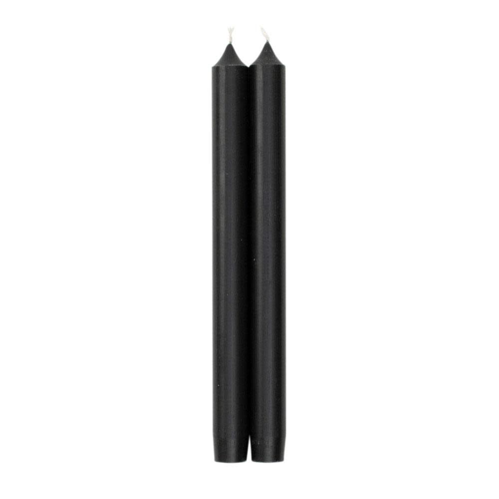 Straight Taper 10" Candles in Black - 2 Candles Per Package