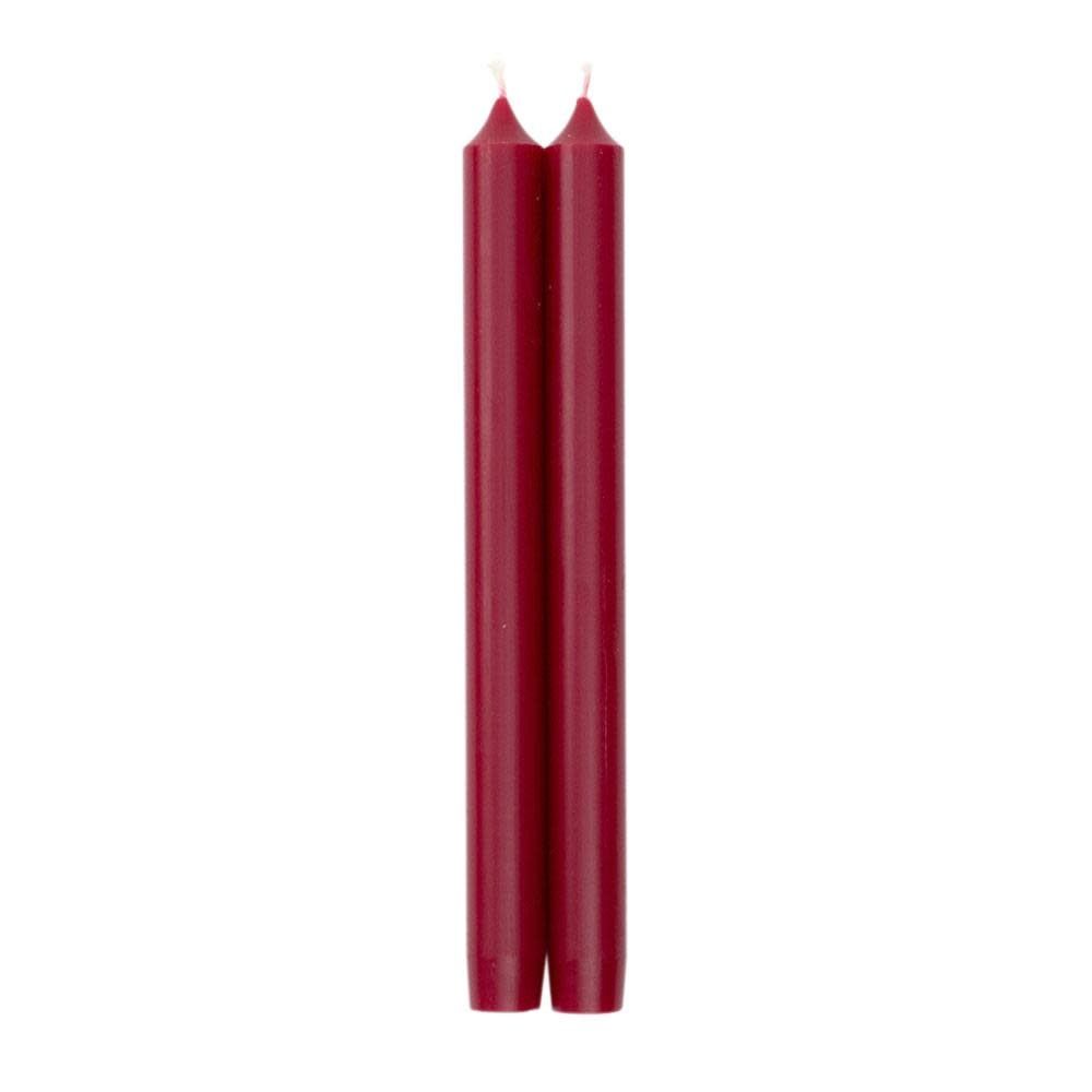 Straight Taper 10" Candles in Cranberry - 2 Candles Per Package