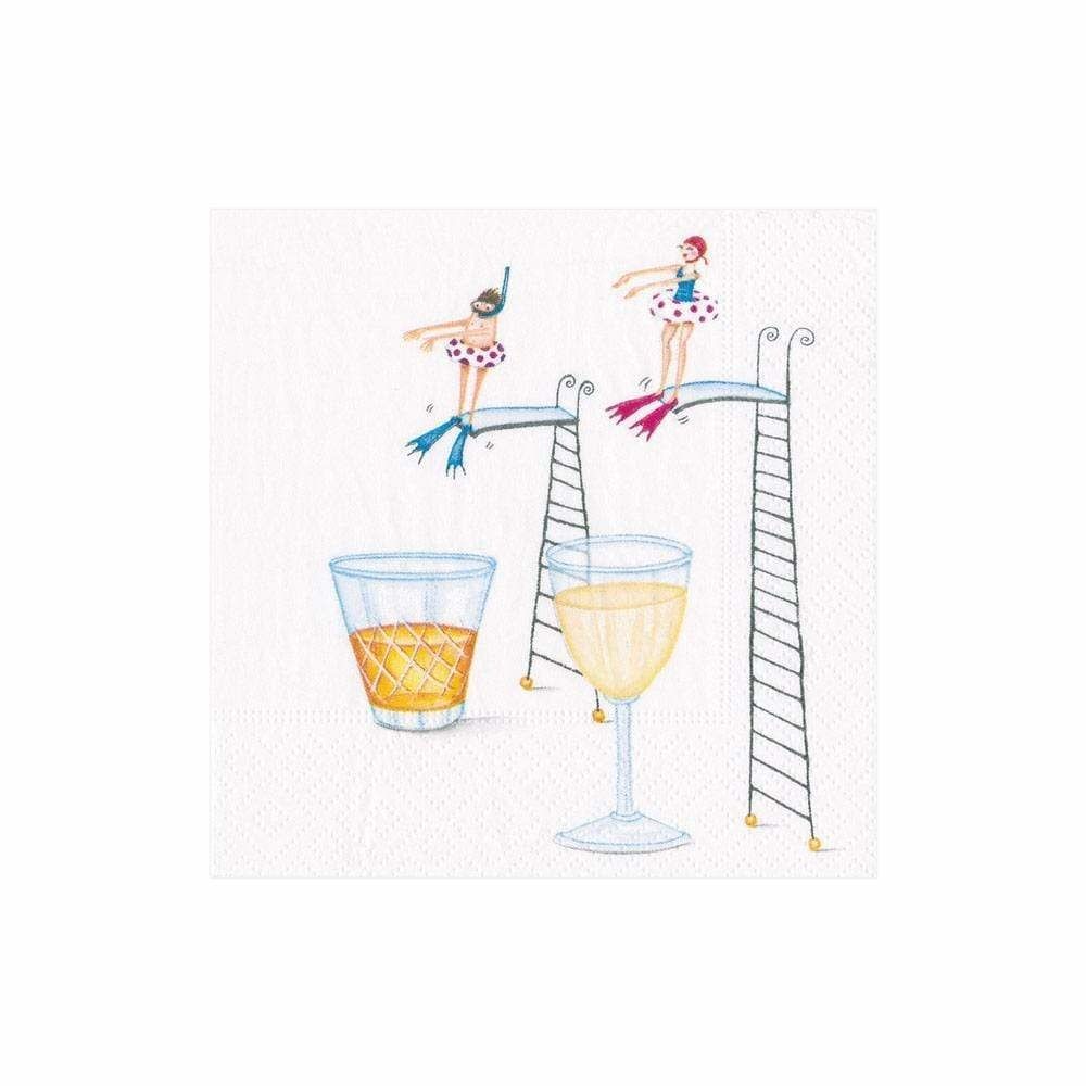 Dive In Paper Cocktail Napkins - 20 Per Package