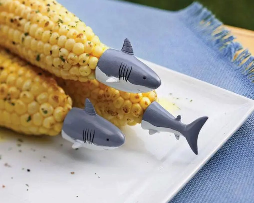 Shark Corn Holders Set of 4 Pairs