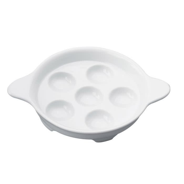 Maine Man Footed Escargot Plate with Handles