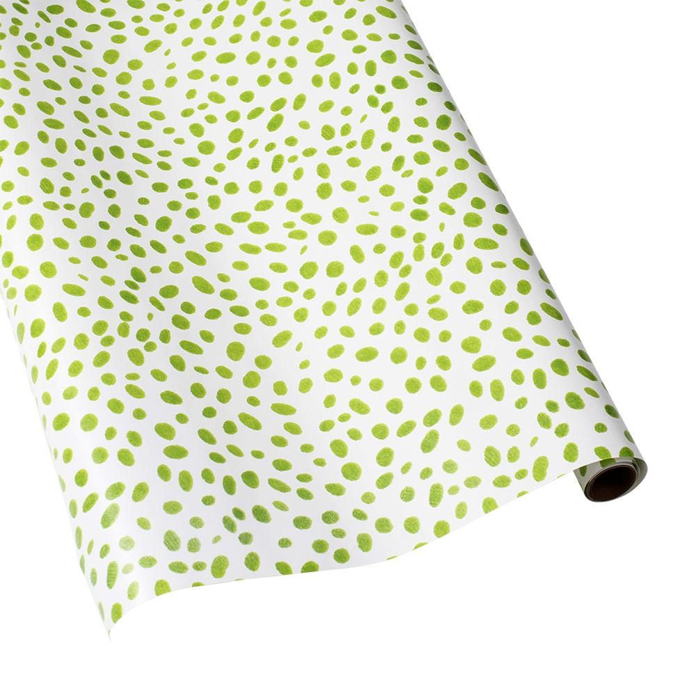 Spots Gift Wrapping Paper in Green - 30" x 5' Roll