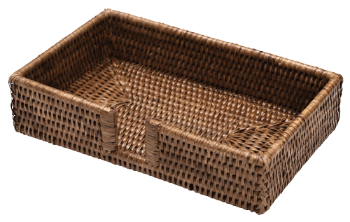 Rattan Guest Towel Napkin Holder in Natural - 1 Each